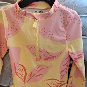 NEW - NEW - Carter's Swimsuit 18 months Orange and Yellow